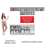 Cocina Integral 280cm Blanco Glamy 02