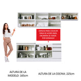 Cocina Integral 280cm Blanco Glamy 03