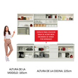 Cocina Integral 280cm Blanco Glamy 04