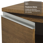 Cocina Integral 340 cm Con Vitrina y Mueble para Horno Marrón Glamy Madesa