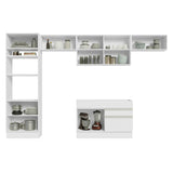 Cocina Integral 350cm Blanco Glamy 01