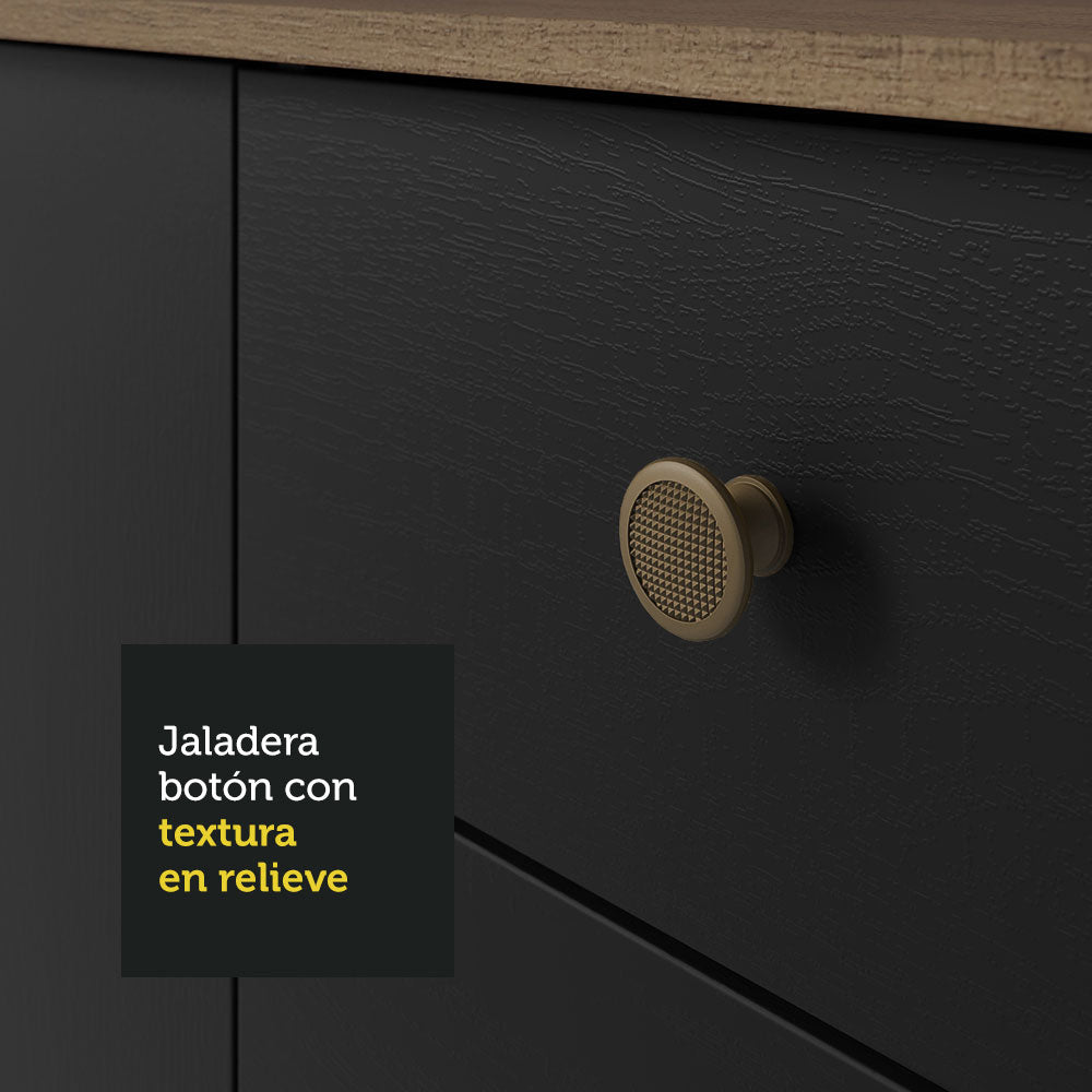 Cocina Compacta 235cm Marrón/Negro Gourmet 02