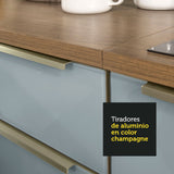 Cocina Integral 180 cm Lux Marrón/Gris 01