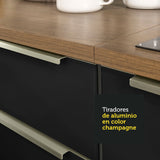Cocina Integral 260 cm Lux Marrón/Negro 03
