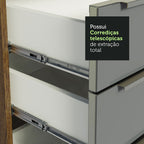 Cocina Integral 260 cm Marrón/Gris Lux Madesa