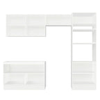 Cocina Integral 270 x 60 cm Con Mueble para Horno Blanco/Negro Lux Madesa