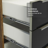 Cocina Integral 280 cm Marrón/Negro Lux Madesa 01