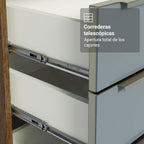 Cocina Integral 400 cm de Con Mueble para Horno Marrón/Gris Lux Madesa