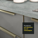 Cocina Integral 400cm Lux Blanco/Gris 01