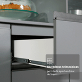 Cocina Integral 300 cm sin Patas Gris Nice 06