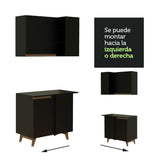 Cocina Compacta 180cm Negro Reims 02