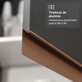 Cocina Integral 190cm Negro/Marrón Reims Madesa 06