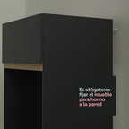 Cocina Integral 250 cm Con Mueble para Horno Negro Reims Madesa