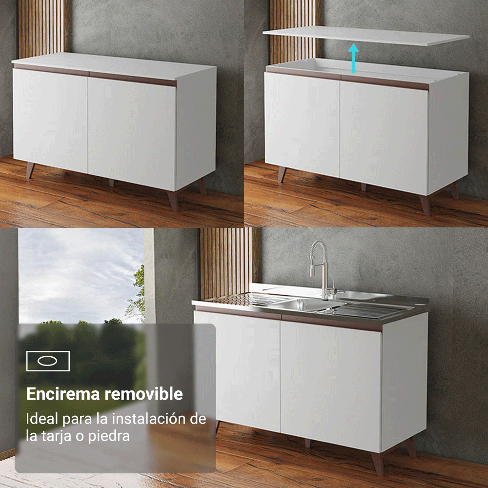 Cocina Integral 250 cm Reims Blanco 09