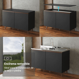 Cocina Integral 250 cm Reims Negro 09