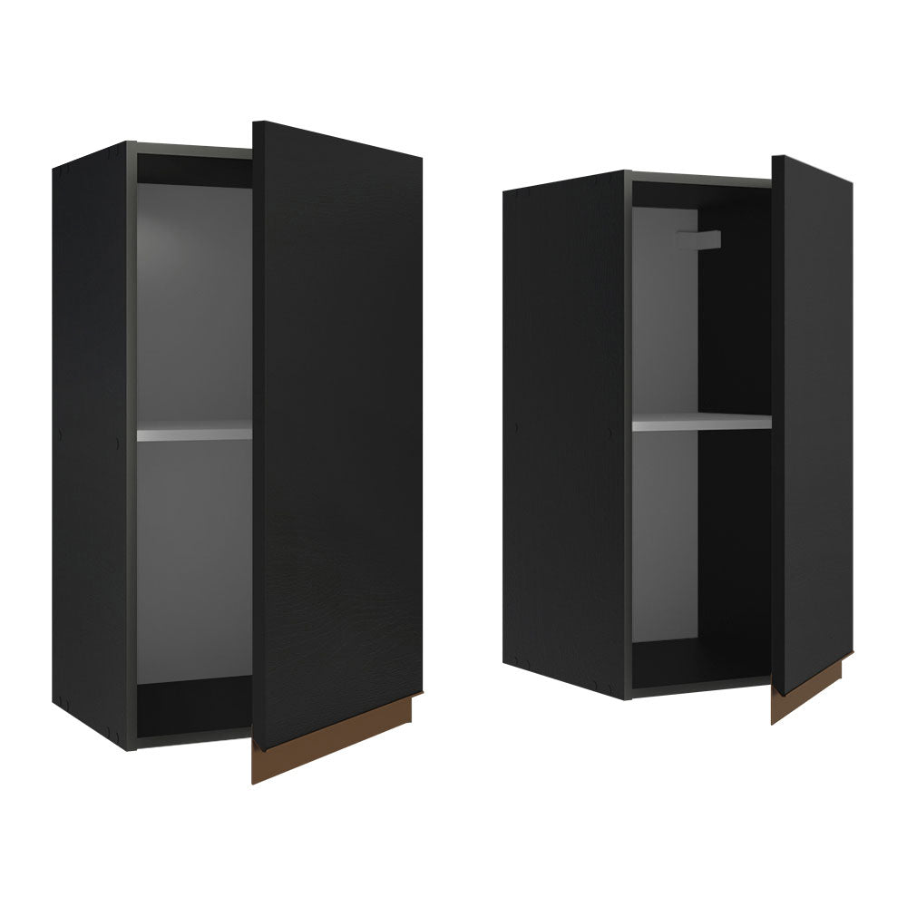 Gabinete Superior 70 cm 2 Puertas Negro Reims Madesa