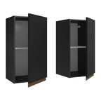 Gabinete Superior 70 cm 2 Puertas Negro Reims Madesa