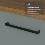 Gabinete para Baño 120 cm 3 Puertas 3 Cajones Agata Marrón/Gris 01