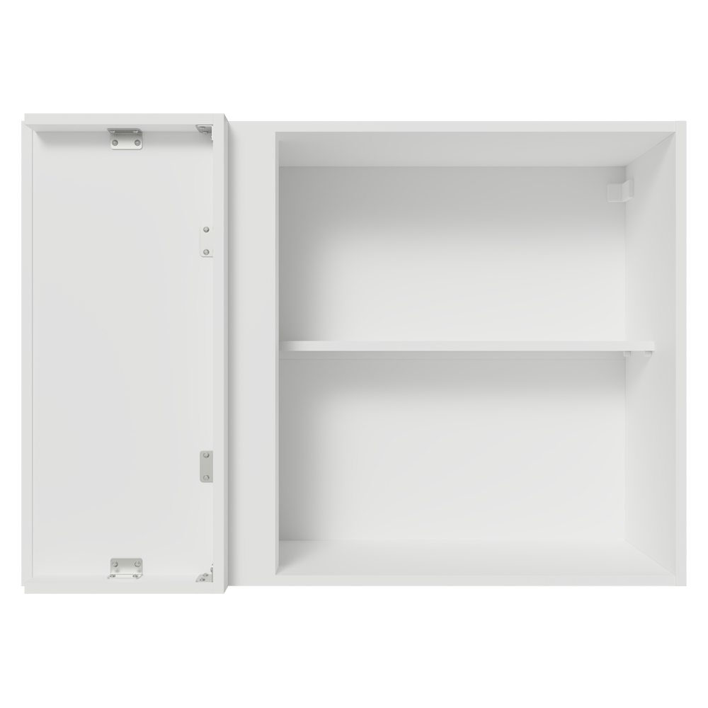 Gabinete Superior Esquinero para Recámara 94 cm 1 Puerta Blanco Neo Madesa