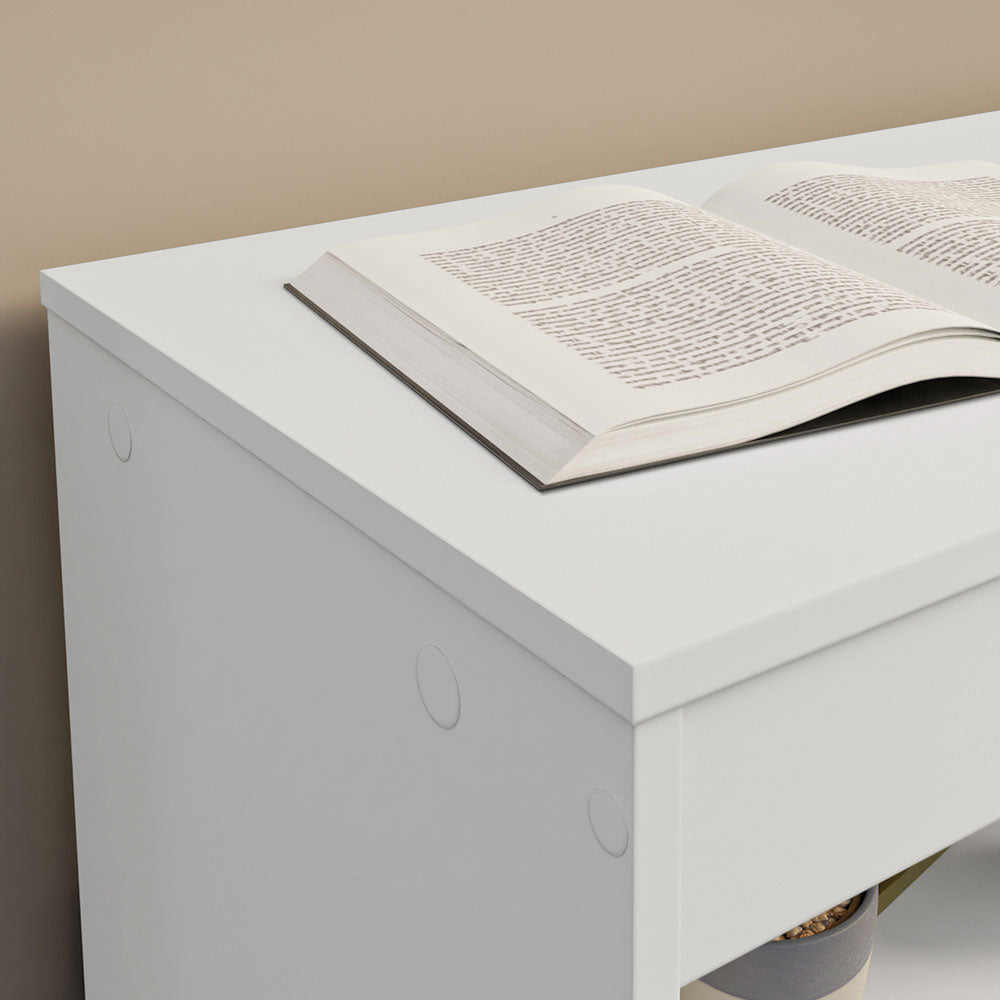 Mueble con Panel para TV hasta 65 Pulgadas con patas Blanco Detroit Madesa