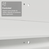 Mueble con Panel para TV hasta 60 Pulgadas 180 cm Blanco/Marrón Metz Madesa