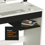 Kit Escritorio y Estante Multiuso Blanco Madesa