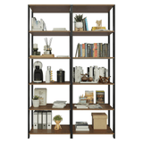 Estante Armario Multiuso para Escritorio 118cm 10 Repisas Marrón/Negro Madesa