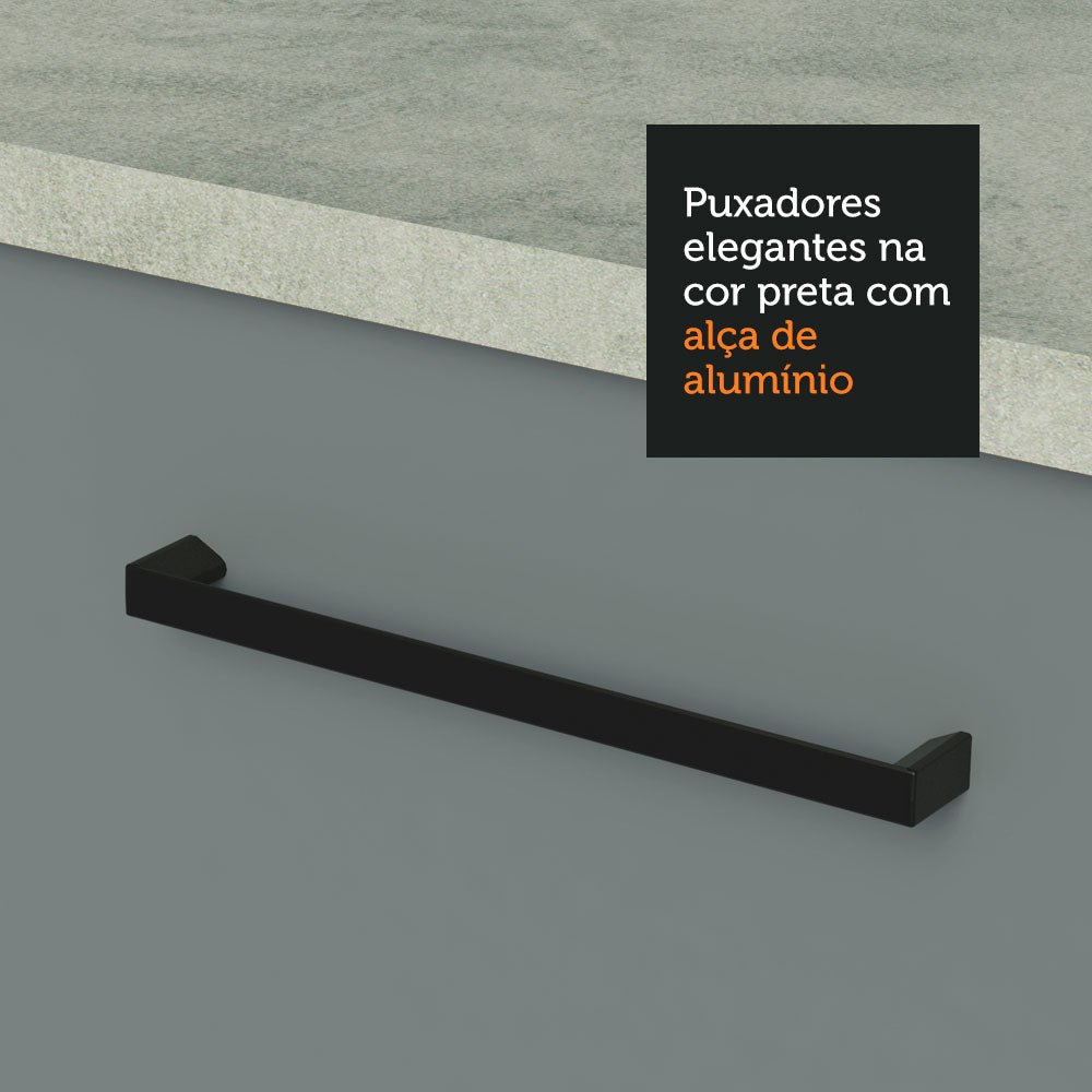Gabinete Bajo Multiuso 80 cm 2 Puertas Blanco/Gris Agata Madesa
