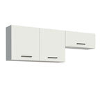 Kit 2 Gabinetes Superiores 200 cm 3 Puertas Blanco Agata Madesa
