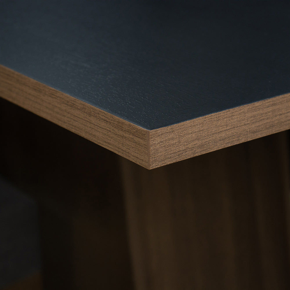 Juego de Comedor Encimera de Madera 4 Sillas Marrón/Negro/Oxford April