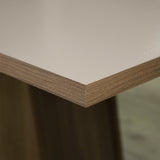 Juego de Comedor Encimera de Madera 4 Sillas Marrón/Crema/Imperial Ruby