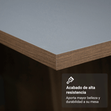 Juego de Comedor Encimera de Madera 4 Sillas Marrón/Gris/Silver Cannes Madesa