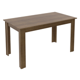 Juego de Comedor con Encimera de Madera 6 Sillas Marrón/Silver Allegro