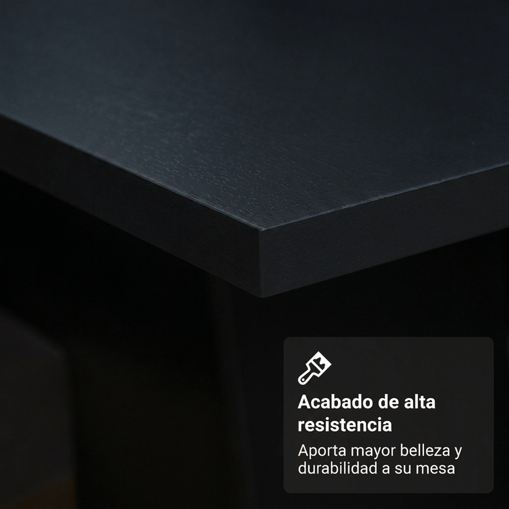 Juego de Comedor Mesa con Encimera de Madera 6 Sillas Marrón/Negro/Oxford Allegro