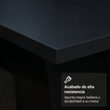 Juego de Comedor Mesa con Encimera de Madera 6 Sillas Marrón/Negro/Oxford Allegro