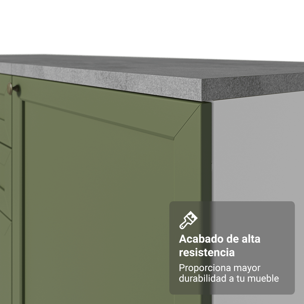 Aparador con Botellero 100cm 2 Puertas Blanco/Verde Vik Madesa 16