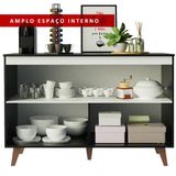 Mueble Estación de Café Reims 120 cm 2 Puertas Negro