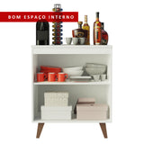 Mueble Estación de Café Reims 70 cm 2 Puertas Blanco