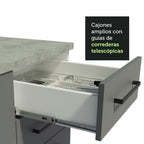 Kit Gabinete Bajo y Gabinete Superior Multiuso 120 cm Blanco/Gris Agata Madesa