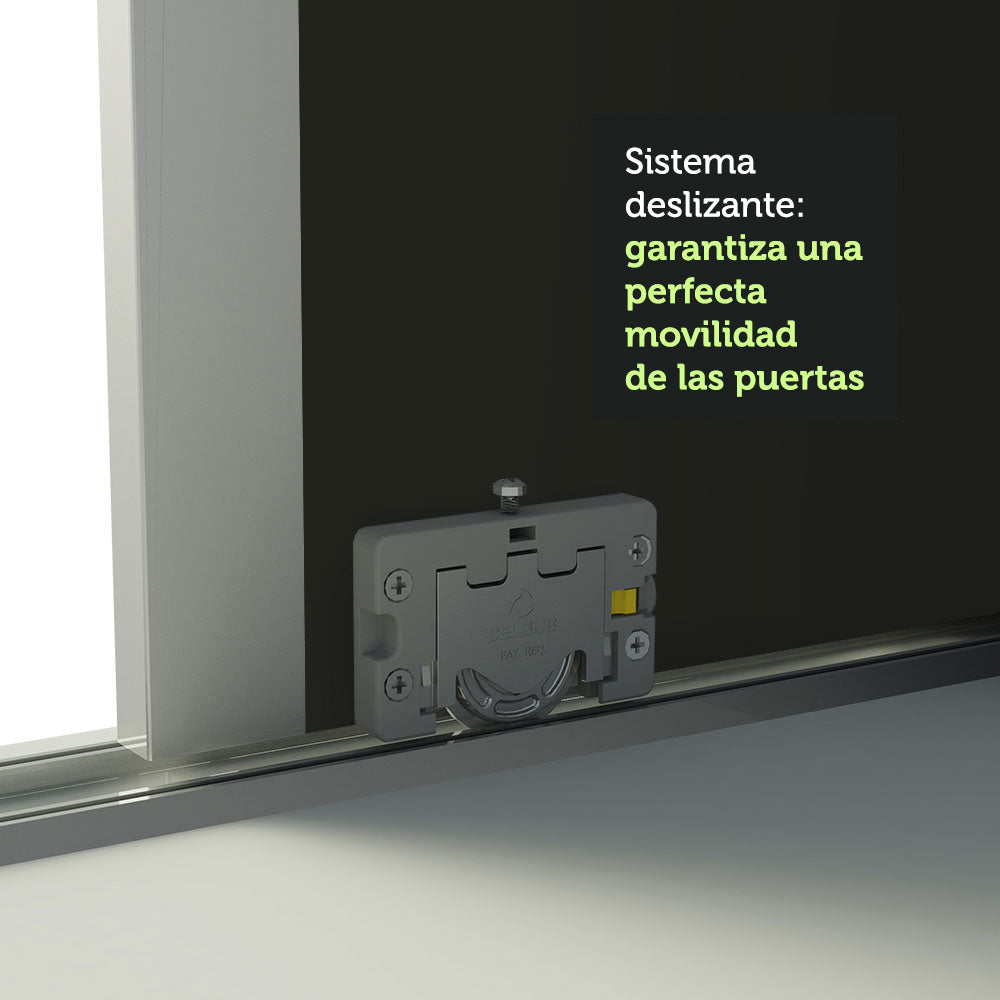 Clóset Matrimonial 100% MDF Royale 3 Puertas Corredizas Blanco/Blanco/Negro