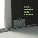 Clóset Matrimonial 100% MDF Royale 3 Puertas Corredizas Blanco/Blanco/Negro