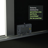 Clóset Matrimonial 100% MDF Royale 3 Puertas Corredizas Negro/Blanco