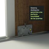 Clóset Matrimonial 100% MDF Royale 3 Puertas Correderas Blanco/Marrón/Blanco