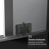 Clóset Matrimonial 3 Puertas Corredizas Negro/Marrón 100% MDF Royale