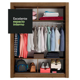 Clóset Soltero Denver 2 Puertas Corredizas Marrón