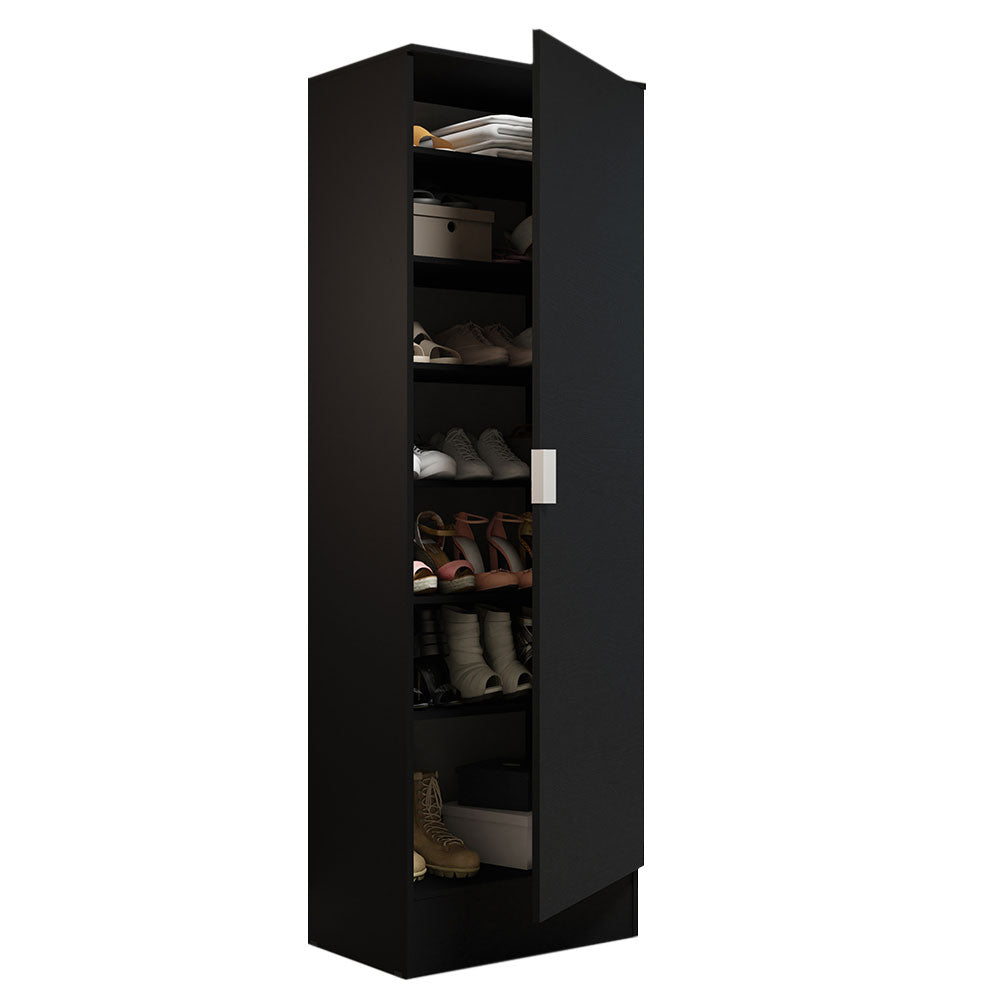 Estante Zapatera 60 cm 1 Puerta Negro Isis Madesa