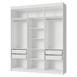 Clóset Matrimonial Venus 180 cm Sin Puertas 4 Cajones Blanco