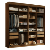 Clóset Matrimonial Venus 216 cm Sin Puertas 4 Cajones Marrón