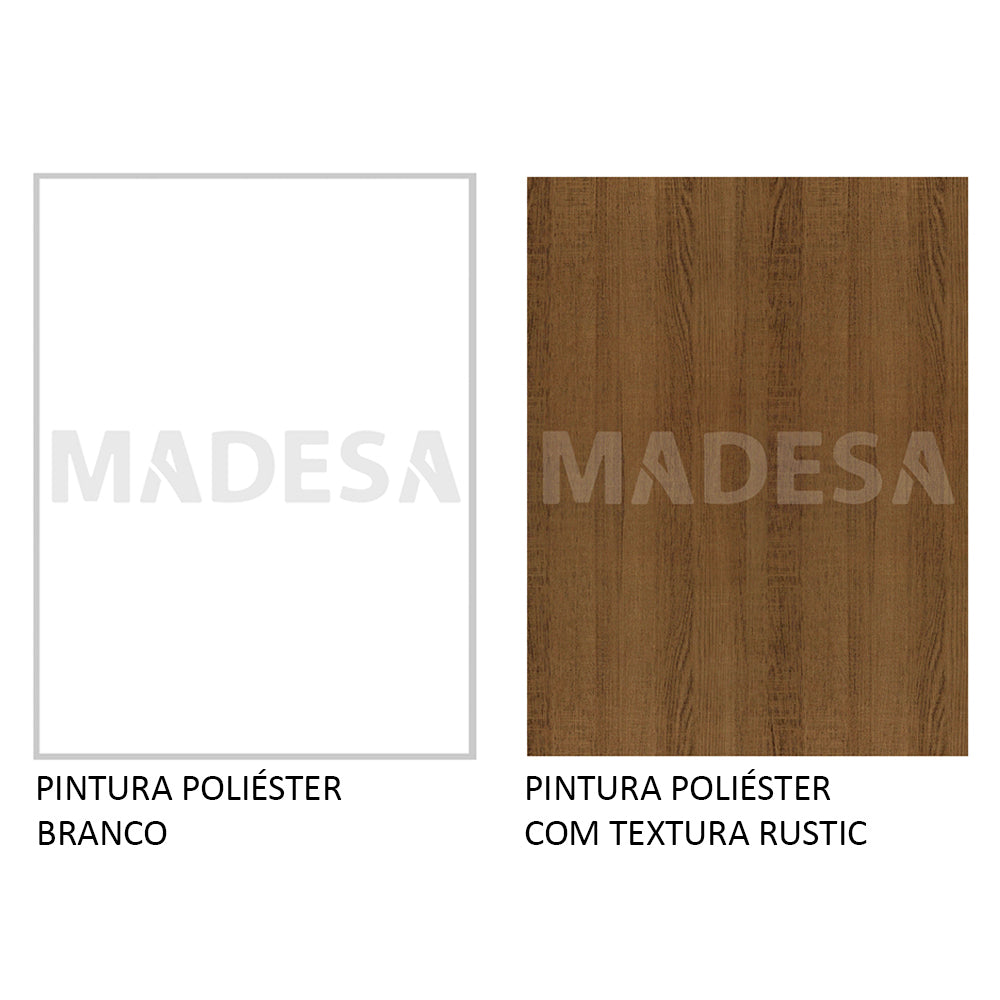 Clóset Matrimonial 100% MDF 3 Puertas Correderas con Espejos Blanco/Marrón Eros