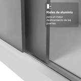 Clóset Matrimonial 3 Puertas Corredizas Blanco/Gris Nobre
